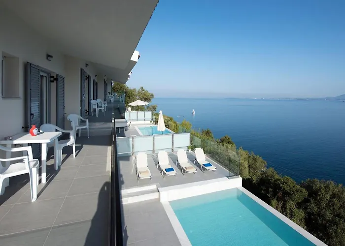 Exquisite Corfu Retreat 3 Bedrooms Thea Panoramic Sea Views Vila *